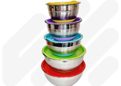 Non-Slip Mixing Bowls - 5pc with Lids