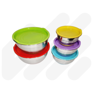 Non-Slip Mixing Bowls - 5pc with Lids