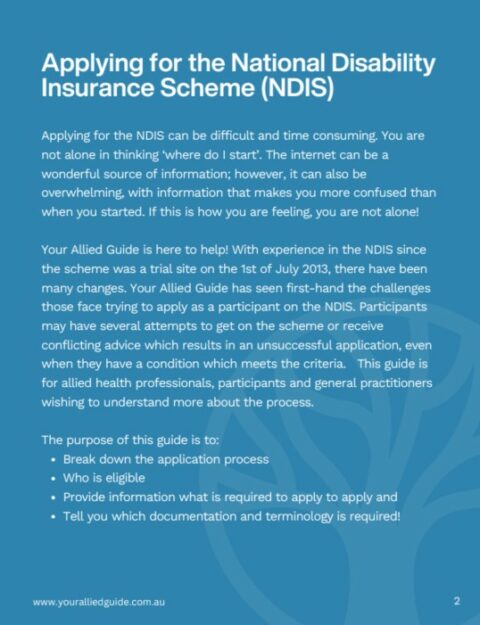 Guide - Applying for the NDIS - ASR Accessible Products