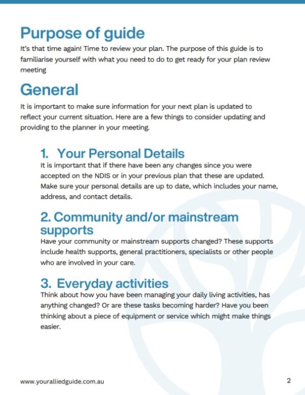 Guide - Getting Ready for Your Planning Meeting - ASR Accessible Products