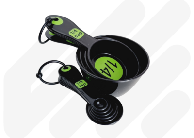 Black/Green High Contrast Measuring Cups & Spoons